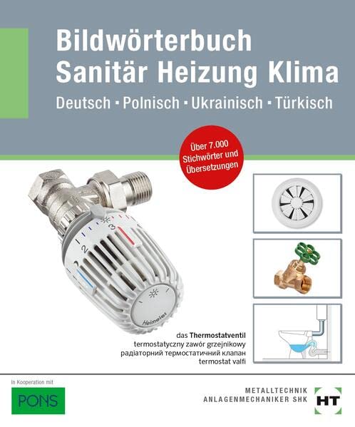 Bildwörterbuch Sanitär, Heizung, Klima: Deutsch - Polnisch - Ukrainisch - Türkisch