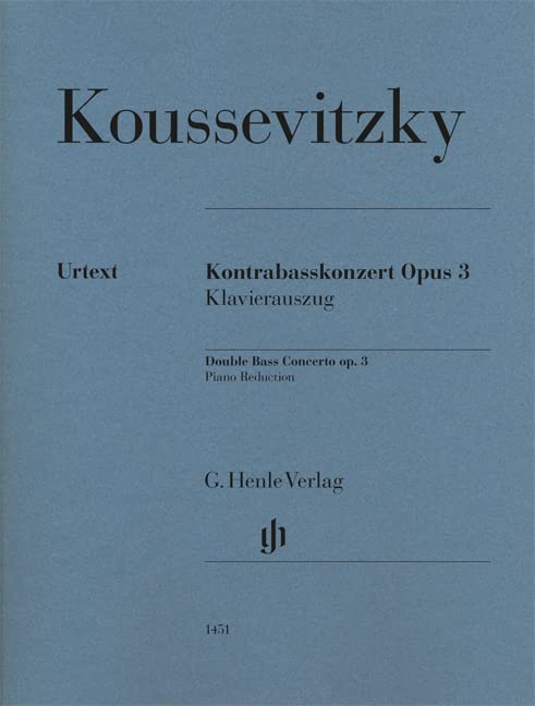 Kontrabasskonzert op. 3; Kontrabass und Klavier: Besetzung: Kontrabass und Klavier, Kontrabasskonzerte