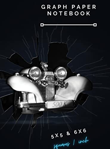 PROFESSIONAL GRAPH PAPER NOTEBOOK 5X5 AND 6X6 SQUARES PER INCH FOR YOUR COMPLEX DESIGNS: Composition Book 8.5x11 Large Notebook | 48 Numbered Pages ... per Inch | Perfect for Organizing, Drawing,