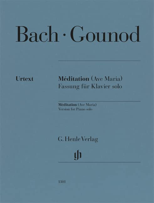 Méditation, Ave Maria (Johann Sebastian Bach); Klavier zu zwei Händen: Besetzung: Klavier zu zwei Händen (G. Henle Urtext-Ausgabe)