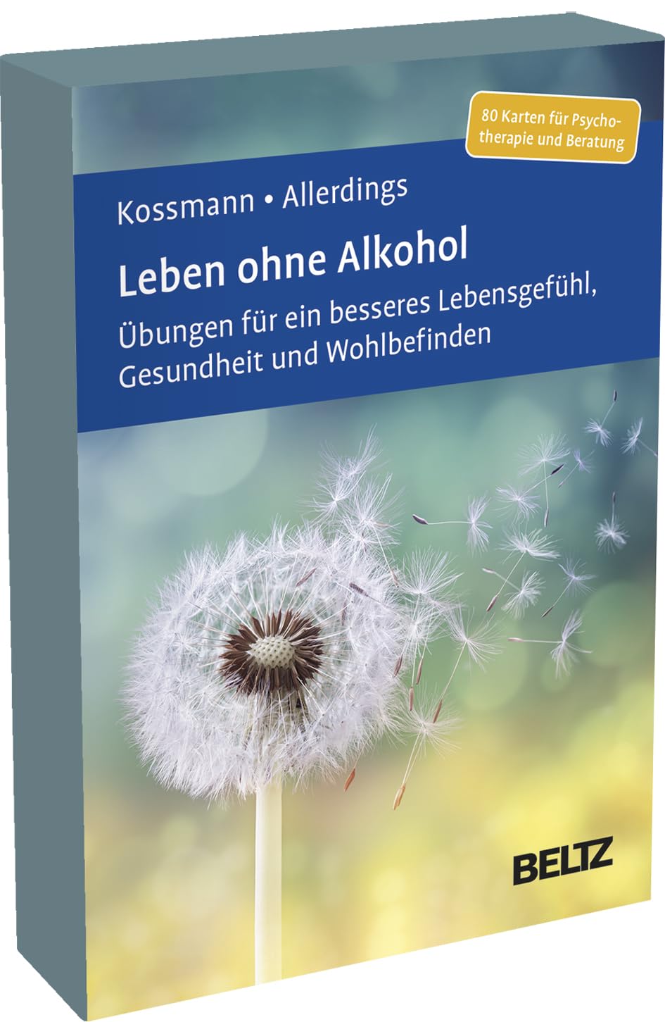 Leben ohne Alkohol: Impulse für ein besseres Lebensgefühl, Gesundheit und Wohlbefinden. 80 Karten für Psychotherapie und Beratung in stabiler Box. Mit ... 9,8 x 14,3 cm (Beltz Therapiekarten)