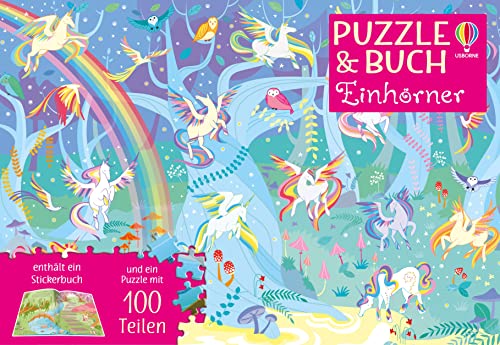 Puzzle & Buch: Einhörner: Puzzle mit 100 Teilen (Puzzle-und-Buch-Reihe)
