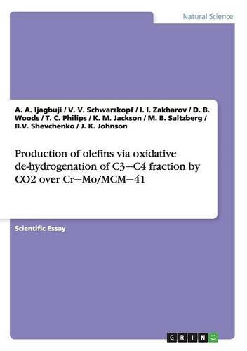 Production of olefins via oxidative de-hydrogenation of C3¿C4 fraction by CO2 over Cr¿Mo/MCM¿41