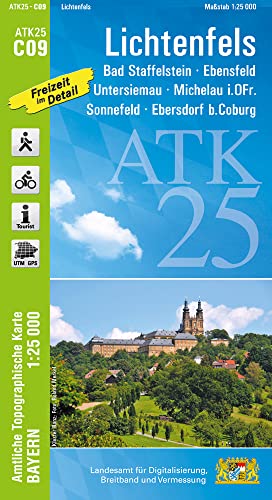 ATK25-C09 Lichtenfels (Amtliche Topographische Karte 1:25000): Bad Staffelstein, Ebensfeld, Untersiemau, Michelau i.OFr., Sonnefeld, Ebersdorf ... Amtliche Topographische Karte 1:25000 Bayern)