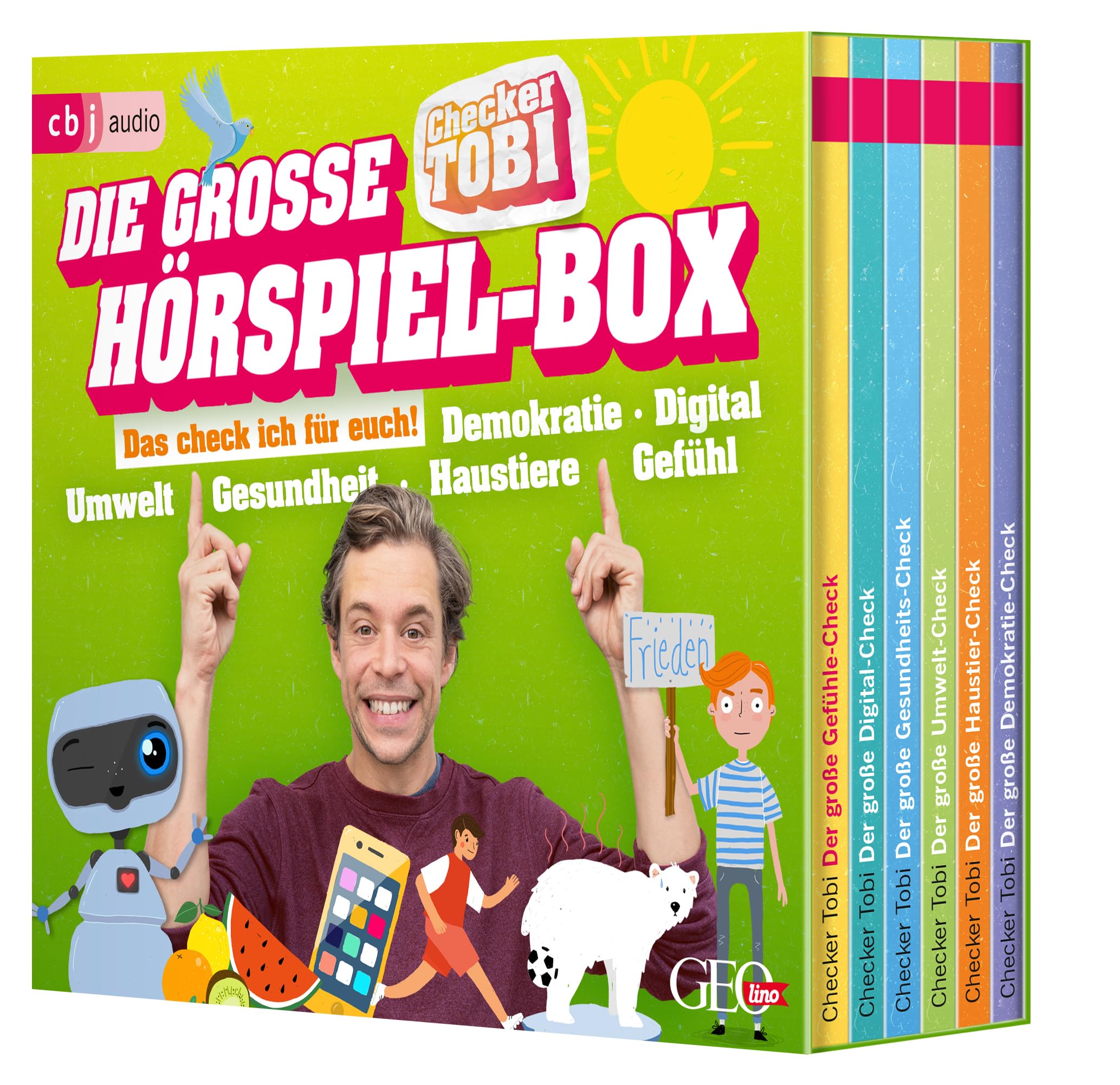 Die große Checker-Tobi-Hörspiel-Box: Der große Gefühle-Check - Der große Digital-Check - Der große Gesundheits-Check - Der große Umwelt-Check - Der große Haustier-Check - Der große Demokratie-Check