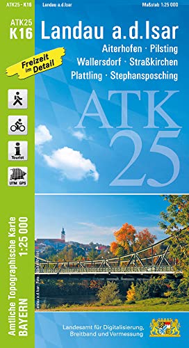 ATK25-K16 Landau a.d.Isar (Amtliche Topographische Karte 1:25000): Aiterhofen, Pilsting, Wallersdorf, Straßkirchen, Plattling, Stephansposching (ATK25 Amtliche Topographische Karte 1:25000 Bayern)