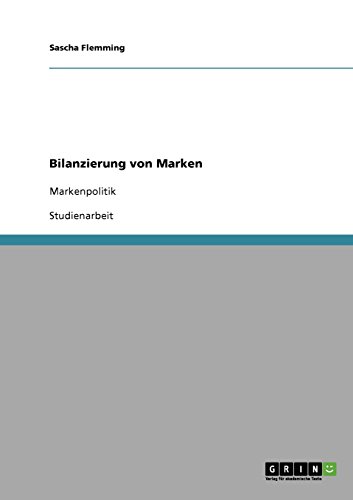 Bilanzierung von Marken: Markenpolitik