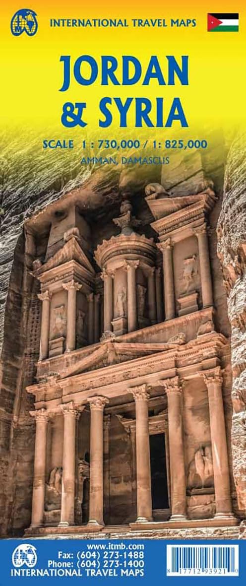 Jordan & Syria: ITM Travel Reference Map 1:730000