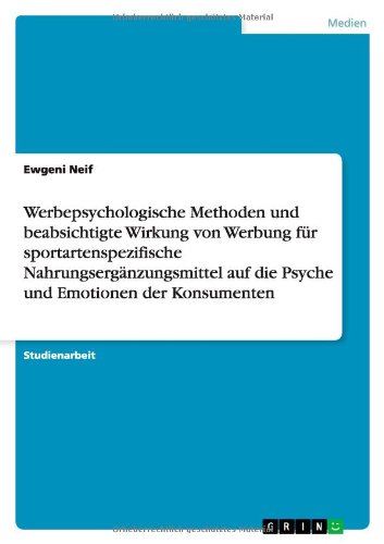 Werbepsychologische Methoden und beabsichtigte Wirkung von Werbung für sportartenspezifische Nahrungsergänzungsmittel auf die Psyche und Emotionen der Konsumenten