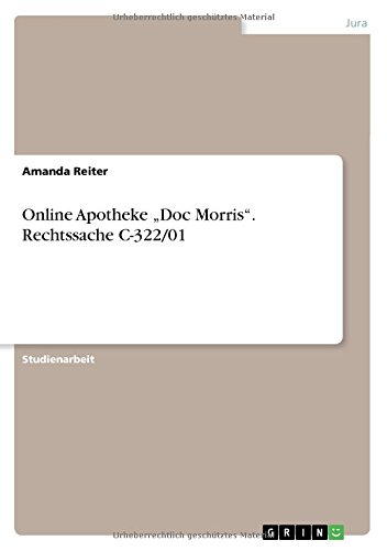 Online Apotheke Doc Morris. Rechtssache C-322/01
