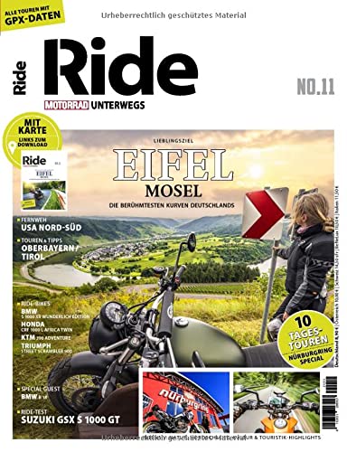 RIDE - Motorrad unterwegs, No 11: Eifel / Mosel / Nürburgring
