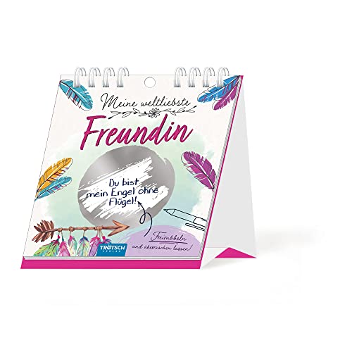 Trötsch Meine weltliebste Freundin Überraschungsgrüße: Geschenk Freundin Rubbelsticker Kreativität Geschenkidee Überraschung Tischaufsteller: Geschenk ... Überraschungsgrüße Tischaufsteller