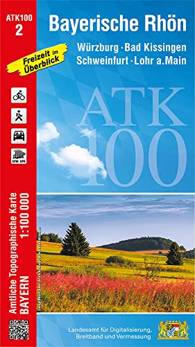 ATK100-2 Bayerische Rhön (Amtliche Topographische Karte 1:100000): Würzburg, Bad Kissingen, Schweinfurt, Lohr a.Main (ATK100 Amtliche Topographische Karte 1:100000 Bayern)