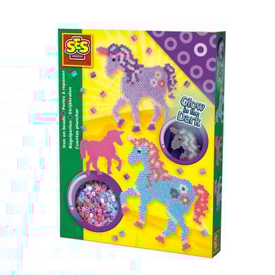 SES Creativ® Bügelperlenset - Einhorn Glow in the Dark