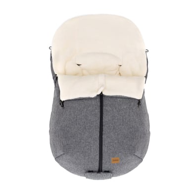 fillikid Winterfußsack für Babyschale Sella Gr.0 Melange Hellgrau