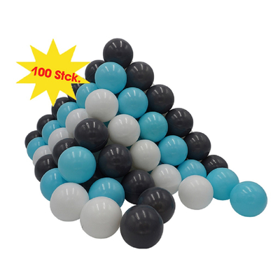 knorr toys Bälleset Ø ca. 6 cm - 100 Bälle creme, grey, light blue