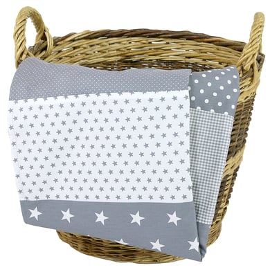 ULLENBOOM Babydecke & Kuscheldecke 70X100 cm Graue Sterne