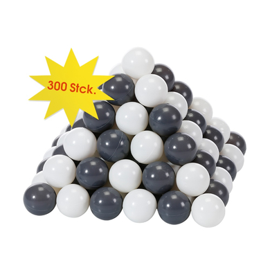 knorr toys Bälleset Ø ca. 6 cm - 300 Bälle grey/cream