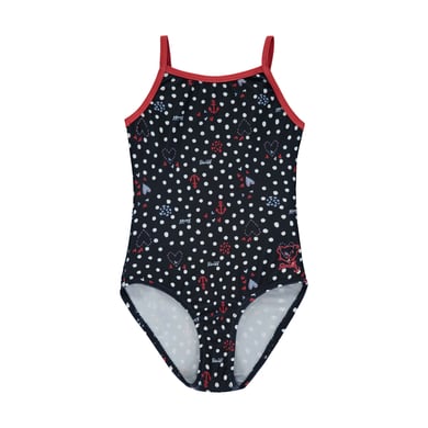 Steiff Badeanzug, black iris red
