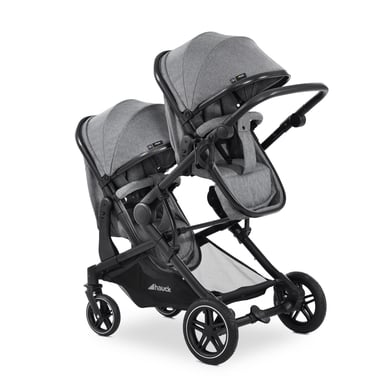 hauck Geschwisterwagen Atlantic Twin Melange Grey