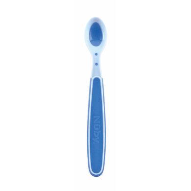 Nûby Breilöffel Soft Sensitive Flex mit Wärmesensor im 3er Pack blau