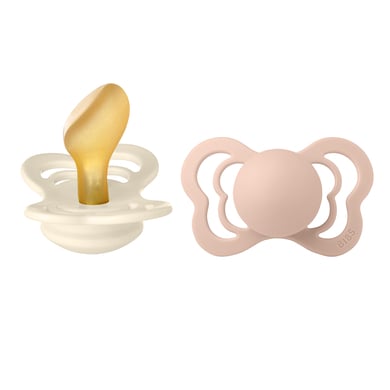 BIBS® Schnuller Couture Ivory / Blush Latex 6-36 Monate, 2 Stk.