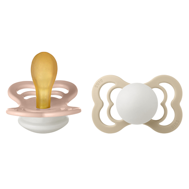 BIBS® Nachtschnuller Supreme Blush und Vanilla Glow Latex 6-36 Monate, 2 Stk.