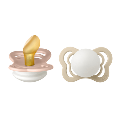 BIBS® Schnuller Couture Blush und Vanilla Glow Latex 0-6 Monate, 2 Stk.