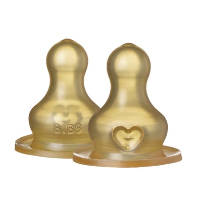 BIBS® Flaschensauger mittlerer Nahrungsfluss Latex, 2 Stück