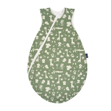 Alvi® Schlafsack Sommertraum Granite Animals granitgrün/weiß