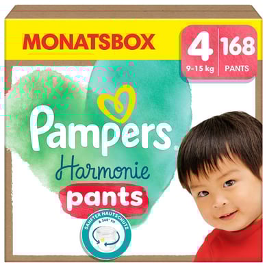 Pampers Harmonie Pants Gr. 4, 9-15 kg, Monatsbox (1x168 Windeln)