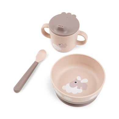 Done by Deer™ Geschirr Set first meal Happy clouds Rosa