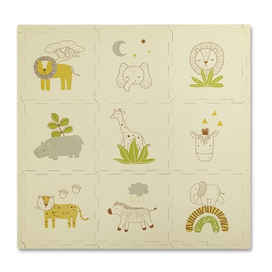 Hakuna Matte Puzzlematte für Babys – Safari Tiere 95 x 95 cm