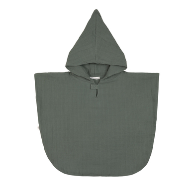 LÄSSIG Kinder Badeponcho Kinder Musselin Petrolgrün
