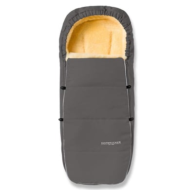 Hofbrucker Kinderwagen Lammfell Fußsack Alaska grau