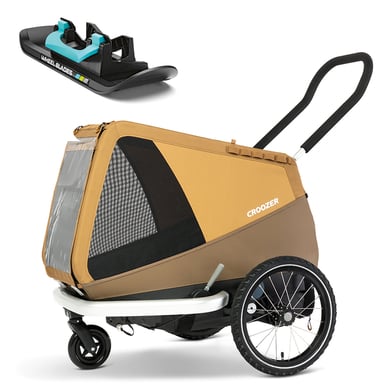 CROOZER Hundefahrradanhänger Dog Enna Sundown yellow inklusive Wheelblades