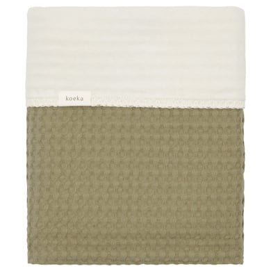 koeka Kinderdecke cotton Fleece Amsterdam moss 100 x 150 cm