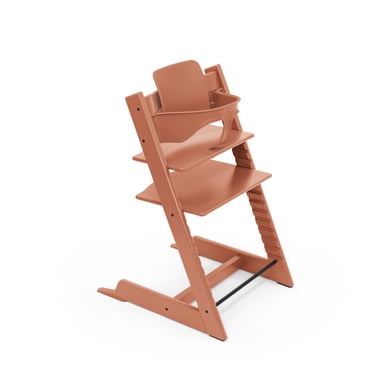 STOKKE® Tripp Trapp® Hochstuhl Buche Terracotta inkl. Baby Set V2 Terracotta
