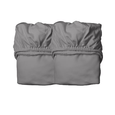 Leander Spannbettlaken für Babybett 2er-Pack cool grey