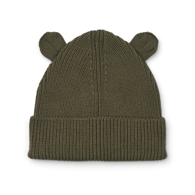 LIEWOOD Gina Strickmütze mit Bärenohren army brown