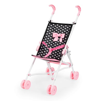 bayer Design Puppen-Buggy, schwarz/pink