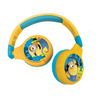 LEXIBOOK Minions 2-in-1 Bluetooth®- und Kabelanschluss, faltbare Kopfhörer mit sicherer Lautstärke