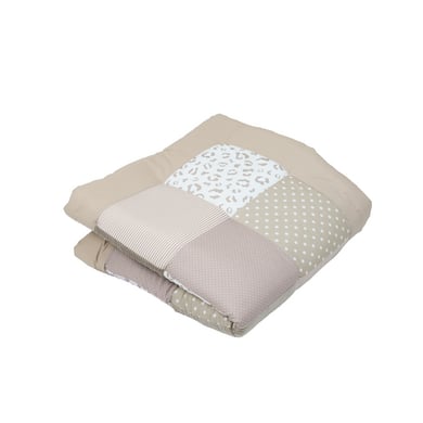 ULLENBOOM Krabbeldecke Leo 100x100cm Sand, Beige, Weiß