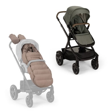 Nuna Kinderwagen DEMI™ next Pine inklusive Winter-Kinderwagen-Set Cedar