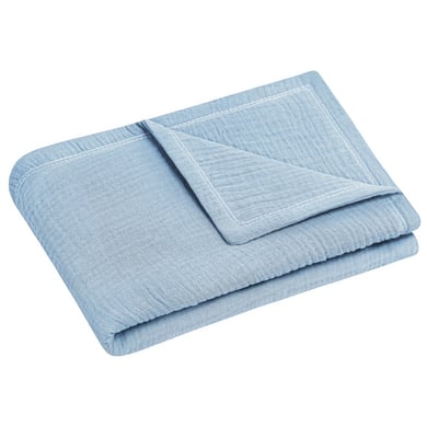 JULIUS ZÖLLNER Kuscheldecke Musselin denim 70 x 100 cm