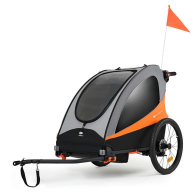 Kinderkraft Fahrradanhänger 3in1 NAVA Sunny Orange