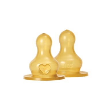 BIBS® Flaschensauger mittlerer Nahrungsfluss Latex, 2 Stück