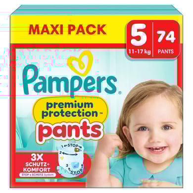 Pampers Premium Protection Pants, Gr.5 Junior 11-17kg, Maxi Pack (1x 74 Windeln)