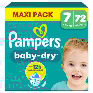 Pampers Baby-Dry Windeln, Gr.7 Extra Large 15+kg, Maxi Pack (1 x 72 Windeln)