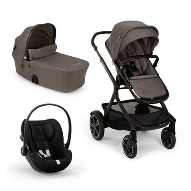 Nuna Geschwisterwagen DEMI™ next Thunder inkl. Cybex Babyschale Cloud G i-Size Magic Black